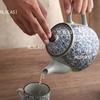 800ml Chinese Ceramic Teapot Blue and White Porcelain Teapot Office and Household Large Capacity Teapot Kungfu Tea Set Teaware