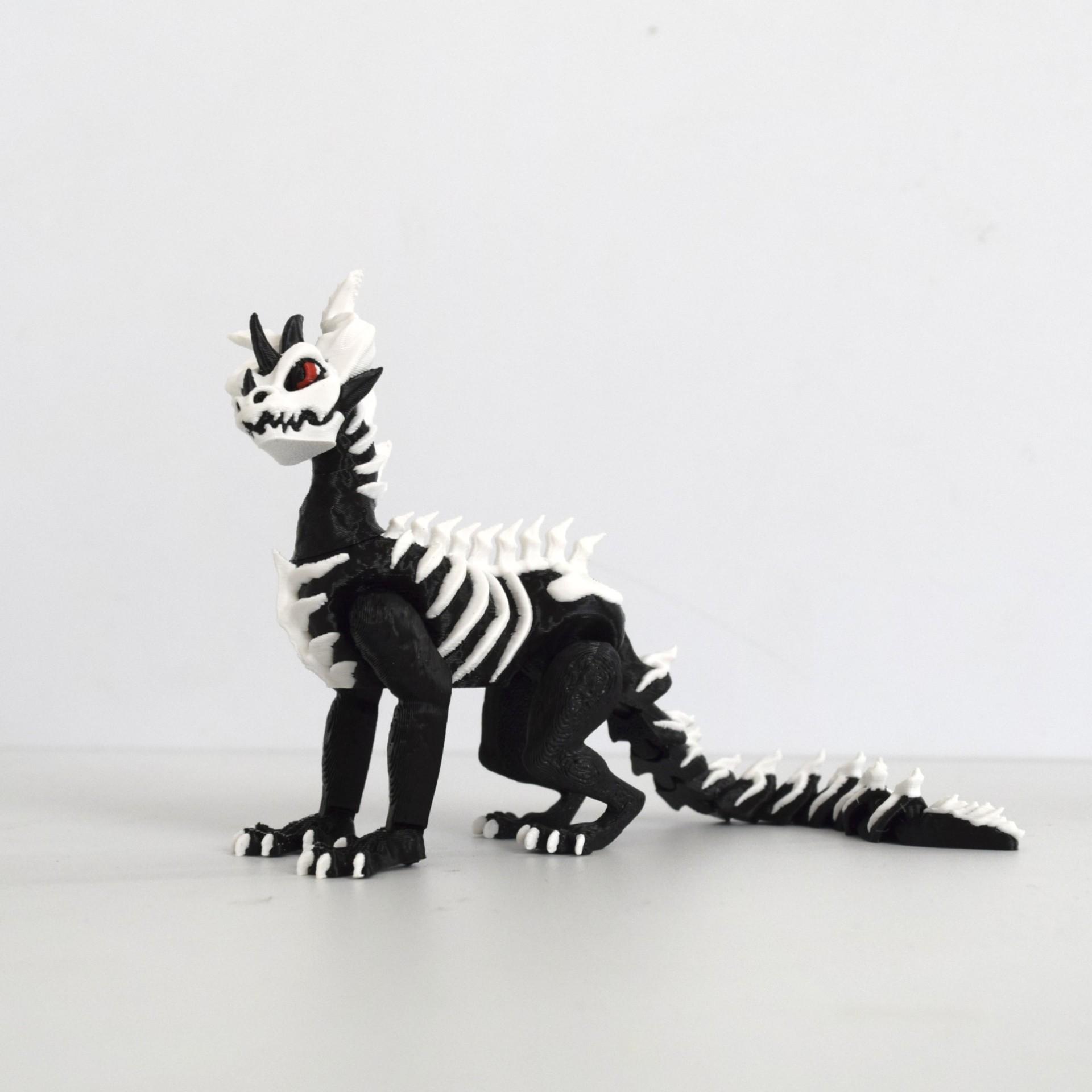 

Simulation Skeleton Sheep Toy Statue 3D Printing Toy Horror Skeleton Sheep Model Joint Movable Desktop Ornament Halloween Gift