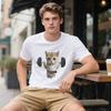 Gym Sam Sulek Cat Graphic Tshirts Men Women Cute Fitness Pump Cover Tshirt Male Summer Cotton Meme T Shirt Short Sleeve