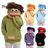 Unisex Pullover Top Big Mouth Creature Flannel Hoodie with Comb, Men Women Oversized Hooded Hoodies Sweatshirt, Thickened Plush Casual for Fall Winter