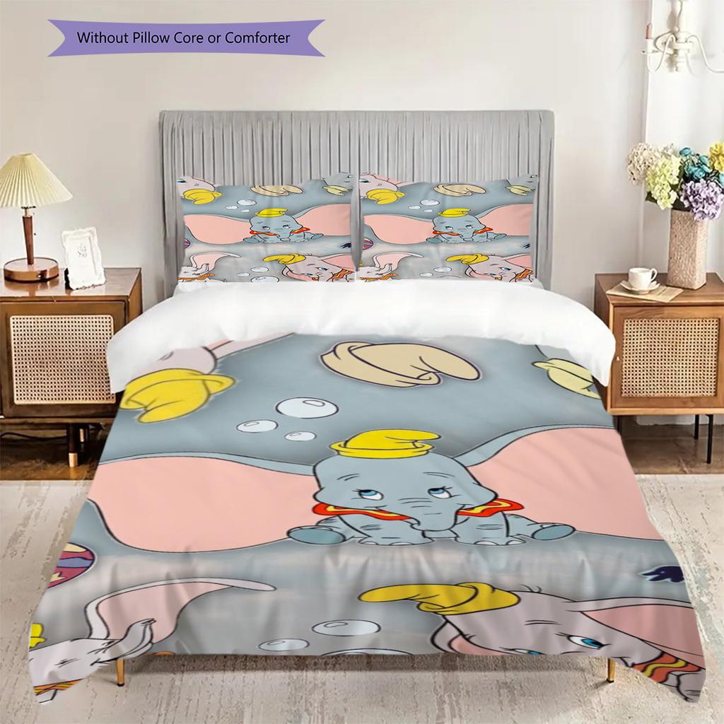 Dumbo'S Whimsical Circus Adventure Bedding 1 Duvet Cover 2 Pillowcase Without Core Duvet Cover And Pillowcase Bedding Set