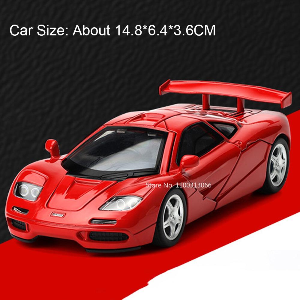 1:32 F1 720S Models Cars Toys Alloy Diecast Wheel Pull Back Miniature Sports Car with Light Sound Vehicles Toddler Kids Gifts