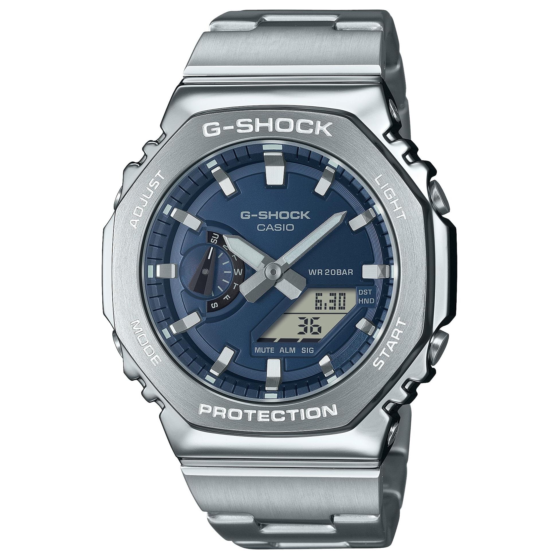 

[Casio] G-Shock Watch Men s Silver GM-2110D-2BJF Metal Bezel Band - Official Japan Model