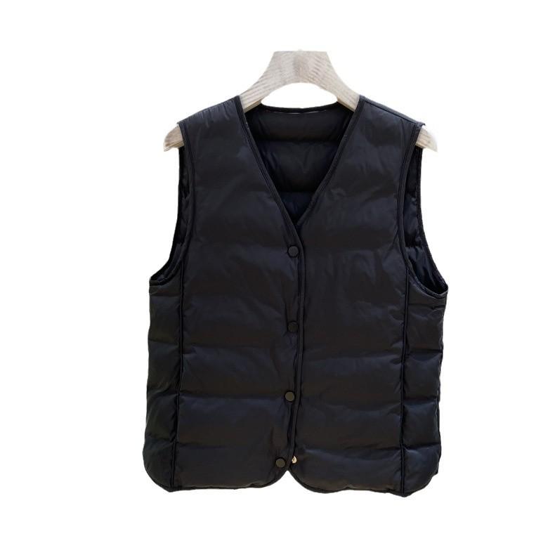 White Duck Down Jacket Liner Women's New V-neck Light and Thin Vest Stacked Inside with Bottom Down High-end Vest