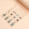 European and American ins retro popular hot-selling pendant jewelry, simple love rectangular tarot necklace sweater chain