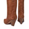 Suede Ankle Boots Tommy Hilfiger On a Medium Cowboy Heel FW0FW08435 Brown