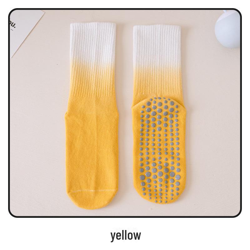 Gradient Tie-Dye Non-Slip Yoga & Pilates Mid-Length Socks for Women