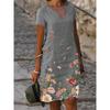 DICIFY Abiti casual con scollo a V e maniche corte, estate e primavera, da donna