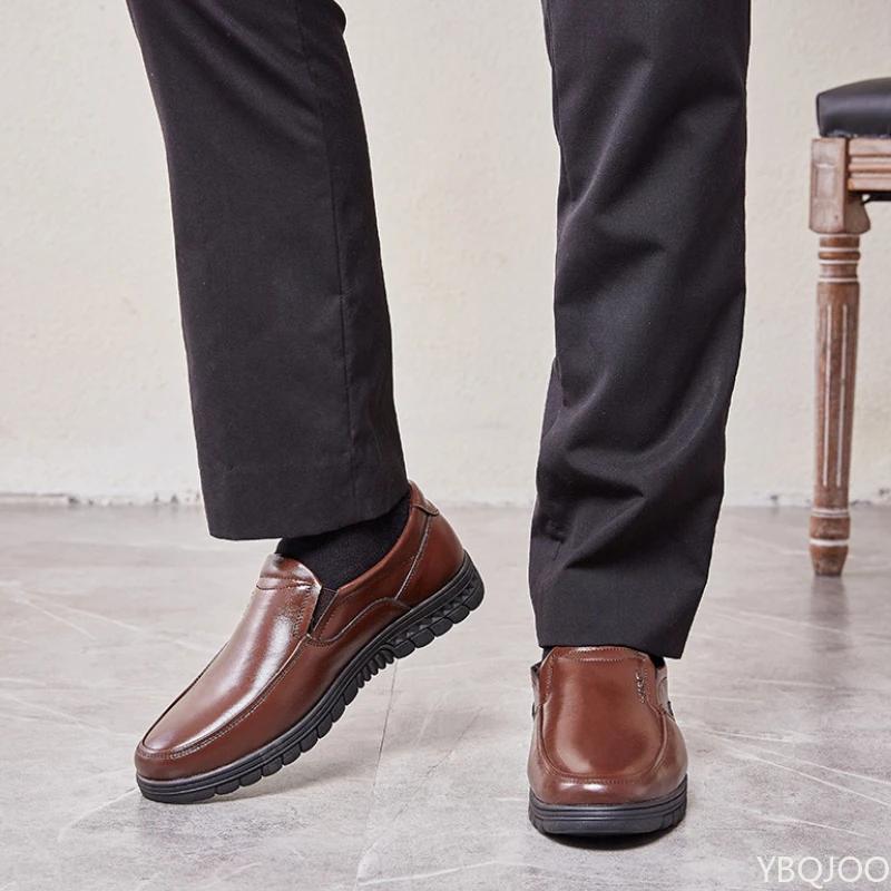 Fashion Men's Genuine Leather Business Shoes Casual Comfort Formal Shoes Fashion Non Slip Leather Shoe Versatile Breathable Male Shoes
