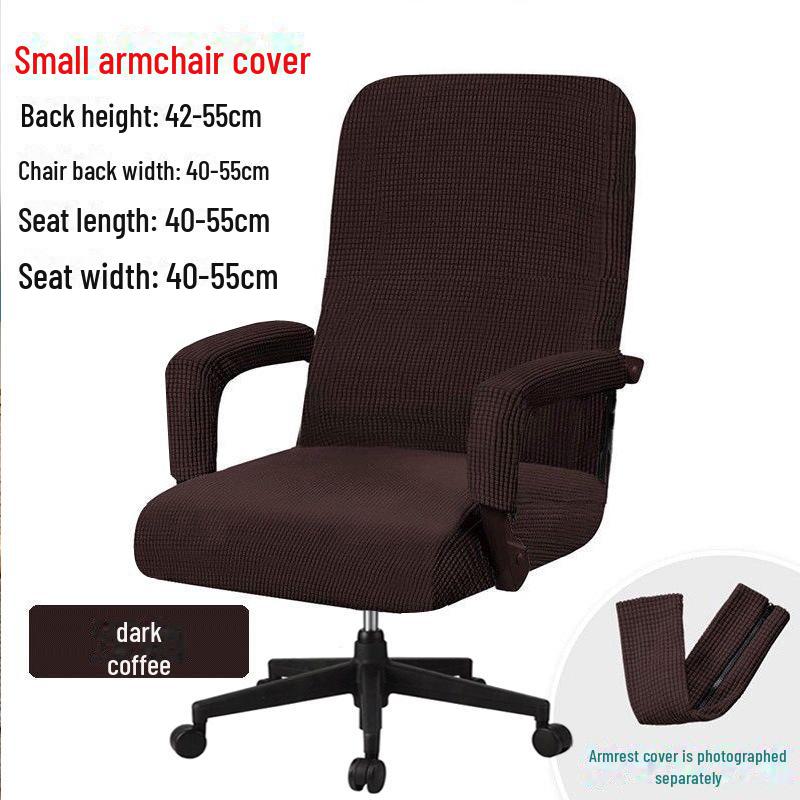 Office Chair Cover Set: Includes Elastic Covers for Swivel, Boss, and Conference Room Chairs, with Seat Cushion, Back, and Armrest Protection.