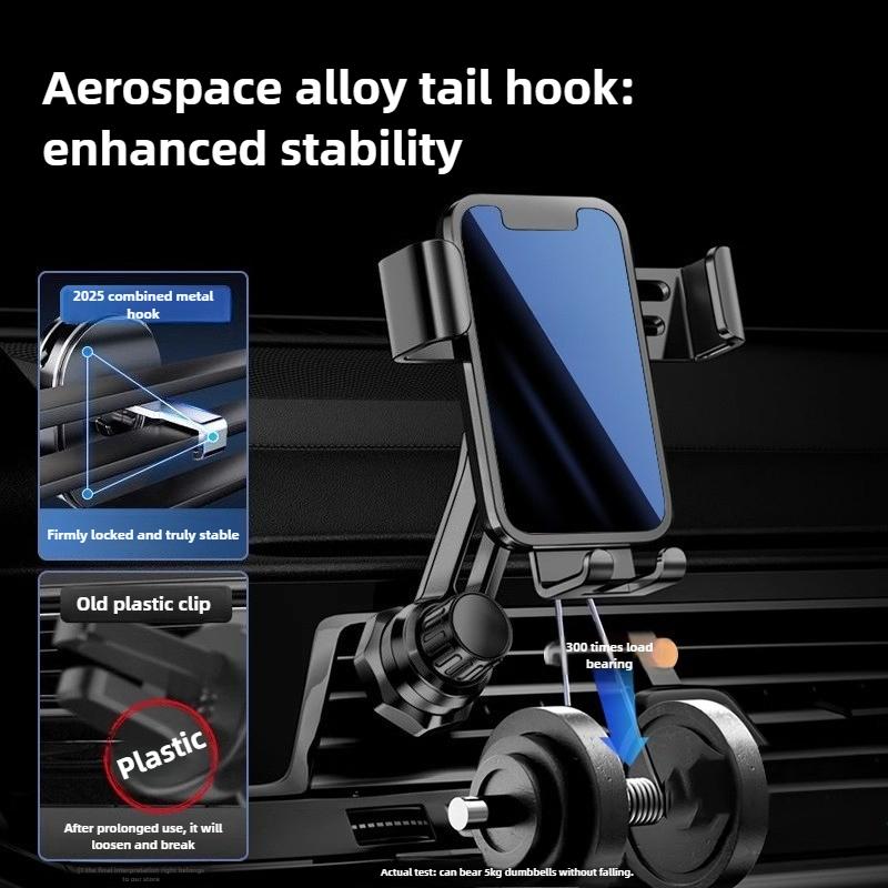 For Phone Car Smartphone Holder 360° Rotation One-Hand Operation Air Vent Car Phone Holder Car Mobile Phone Stands