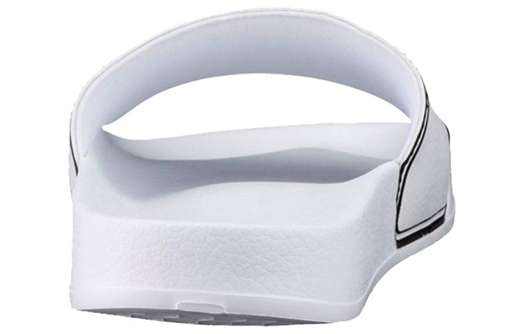 Men's Slippers PUMA Leadcat Leather Patchwork Slip Resistant Slip Resistant Slide Slippers Unisex White Black