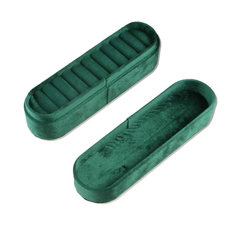 Lid Velvet Jewelry Display Tray Dust-proof Jewelry Storage Holder Case  Home Closet