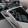 S25 S24 Ultra Electroplated Plain Leather  Phone Case for Samsung Galaxy S25 S24 S23 Ultra 5G PC+TPU Shockproof Protective Cover
