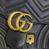 [Pre-Owned] GG Marmont Vintage Logo Chain Quilted Leather Crossbody Bag - Very Good #U0STXJ