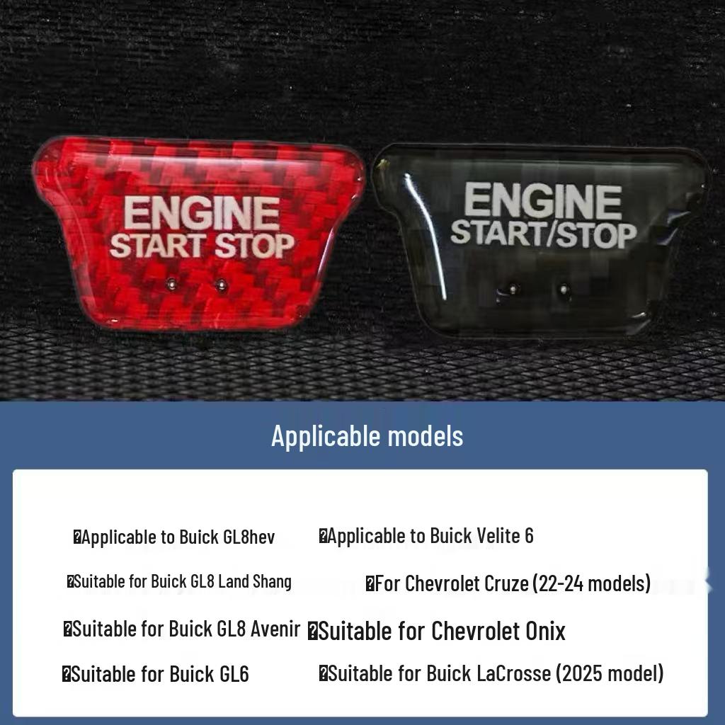 Real Carbon Fiber One-Button Start Ignition Decal for BMW, Mercedes-Benz, Volkswagen, Toyota, Nissan, Honda, Suzuki
