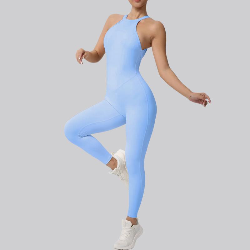 

Peach Butt Slim Fit Sport Bodysuit: Backless Running & Yoga Jumpsuit XL