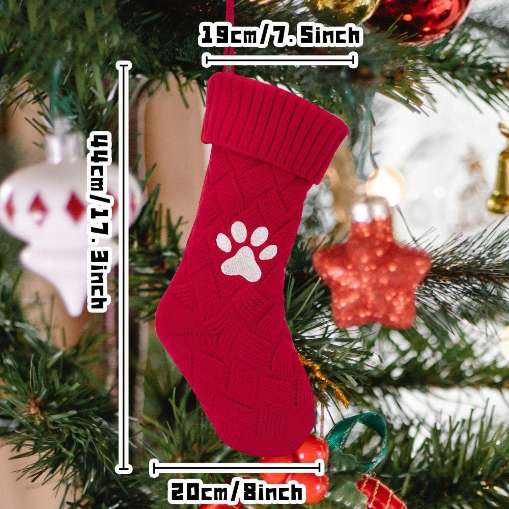 Handmade Knitted Socks Hanging Christmas Tree Pendant Candy Socks  Venue Layout Props