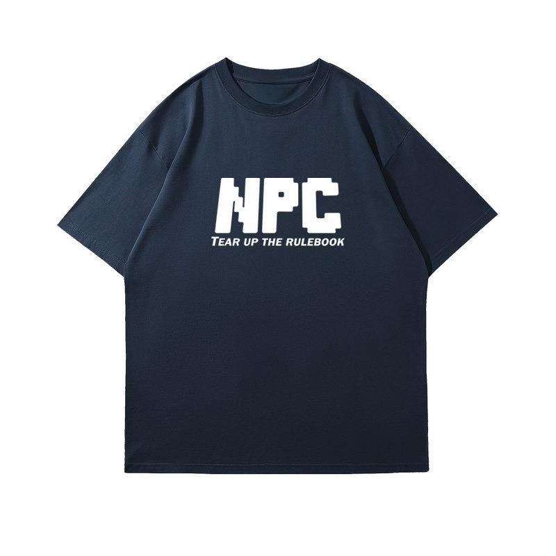 2026 Japan And Korean Npc Pixel Letters Shortsleeved Tshirt For Unisex And Unisex With The Same Commuting Style Travel Half Sleeve