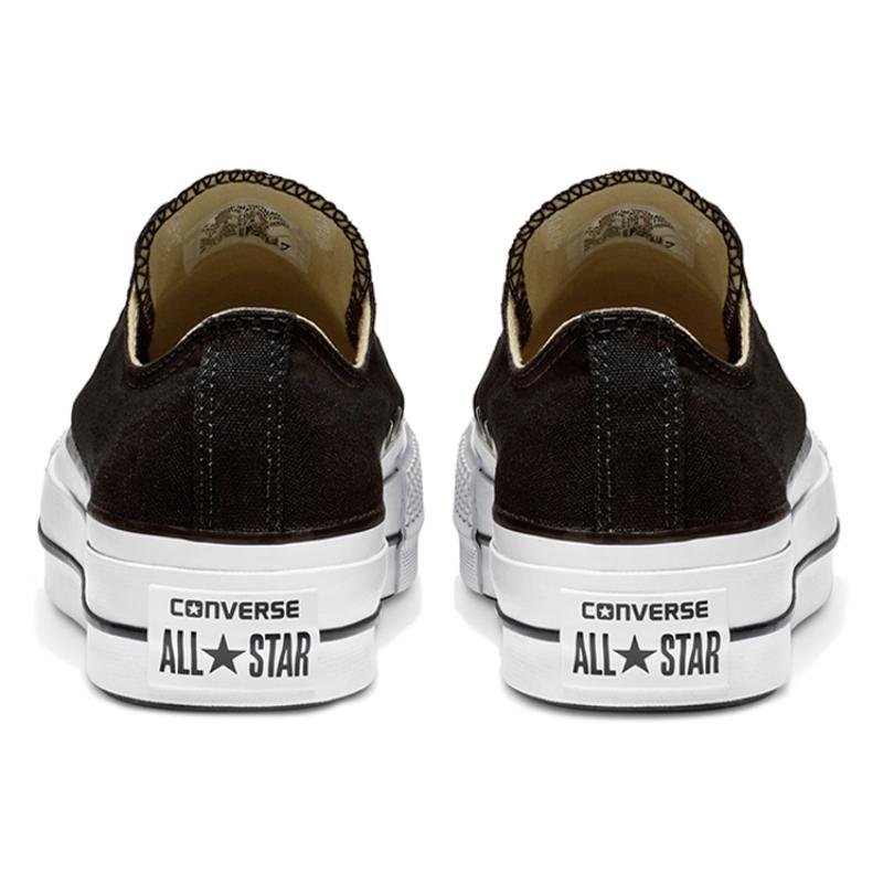 Converse All Star Lift Platform Low Top Canvas Shoes Women's Black and White