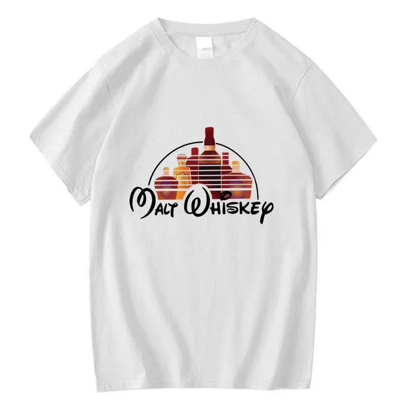 Summer Mens Tshirt 100 Cotton Funny Malt Whiskey Print Summer Loose Oneck Cool T Shirt for Men Short Sleeve Tshirt Male Tee