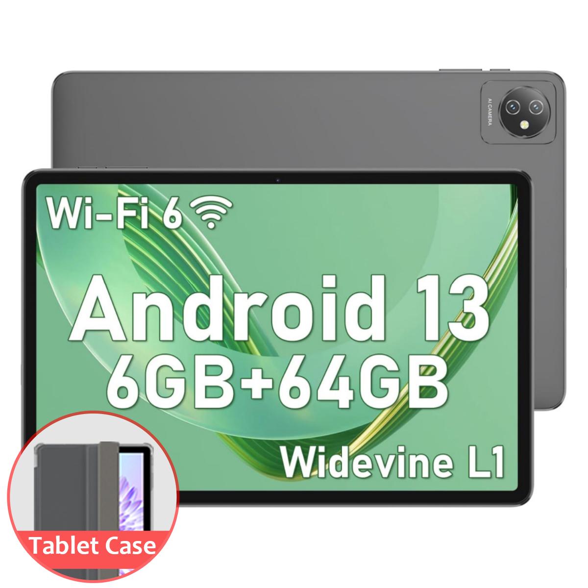 Blackview Tab 70 WiFi 10,1 tum 6580mAh Android-surfplatta 8GB 64GB lagring only tablet grå