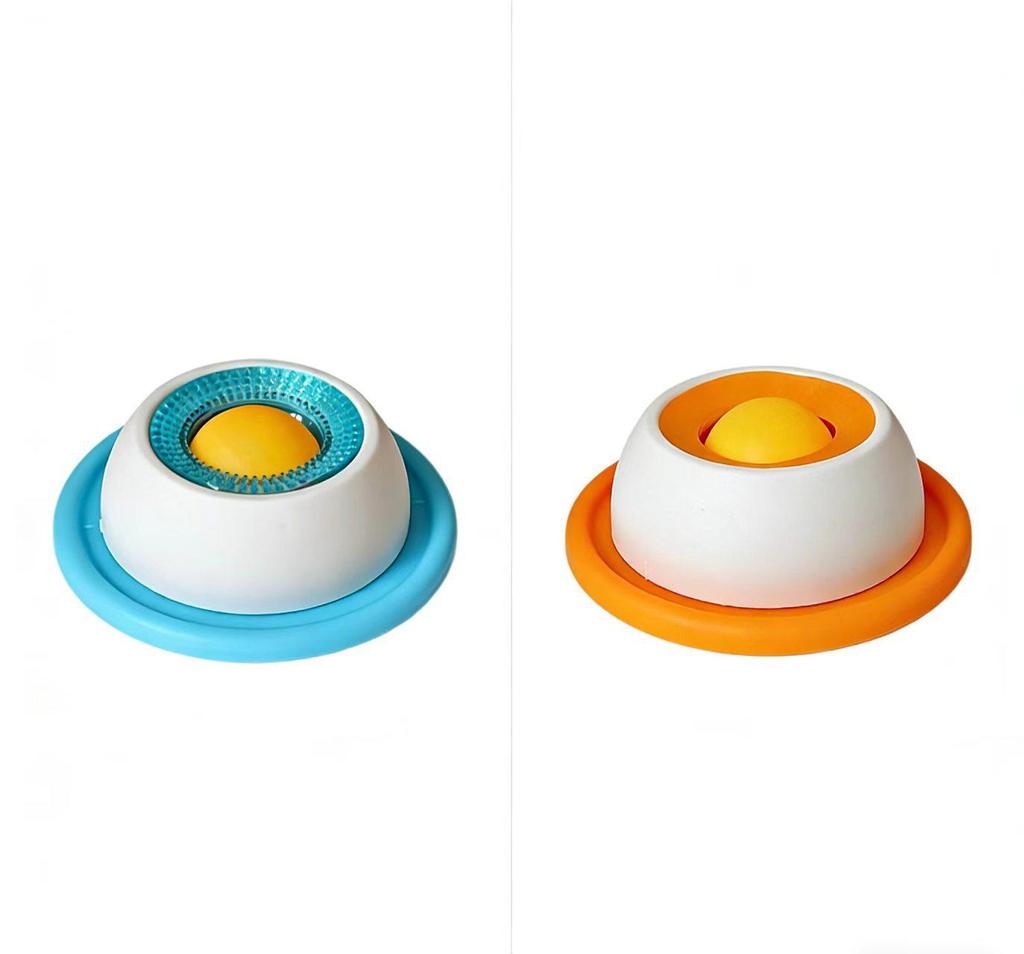 Pet Food Dispensing Toy: Universal Slow Feeder & Anti-Tip Licking Plate for Cats & Dogs, Self-Entertainment & Stress Relief.