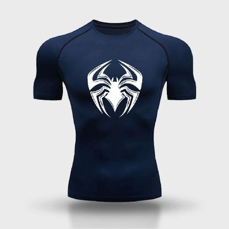 Bodybuilding Boxing Training T-shirt Summer Breathable Men's Quick-drying Fashion Compression Top Sweat Absorbent Sweat Absorbing Tight Fit
