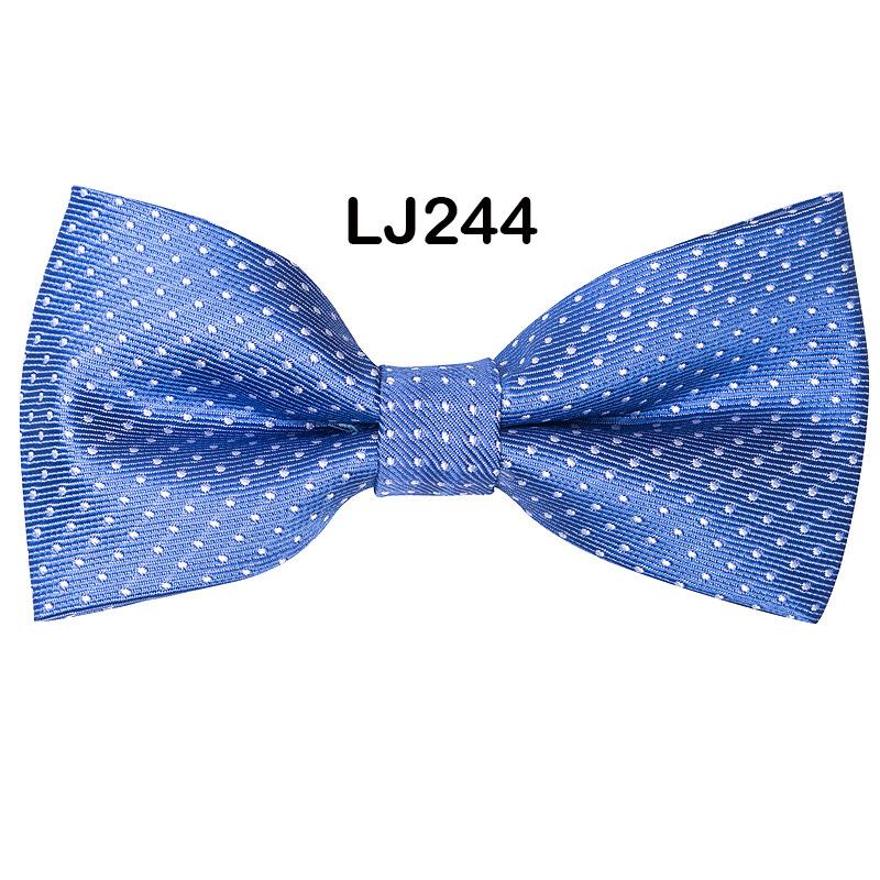 New Men'S Bow Business Wedding Party Bow Tie Solid Color Stripe Men'S Wedding