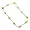 Natural Peridot Gemstone Handmade 925 Sterling Silver Jewelry Necklace 18" ASN-5984
