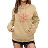 Women's Winter Christmas Printed Pullover Hooded Sweatshirt Fleece Long Sleeve Sweatshirt