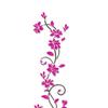 Wall Sticker Self-adhesive Flower Pattern Acrylic 3D Flower Removable Decal for Living Room