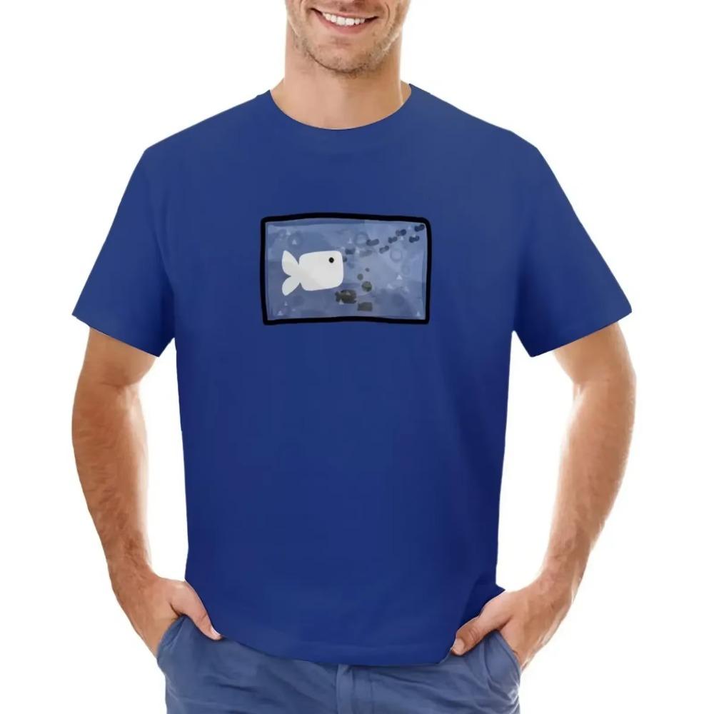 Sea Window T-shirt korean fashion plus size tops funnys Men's clothing