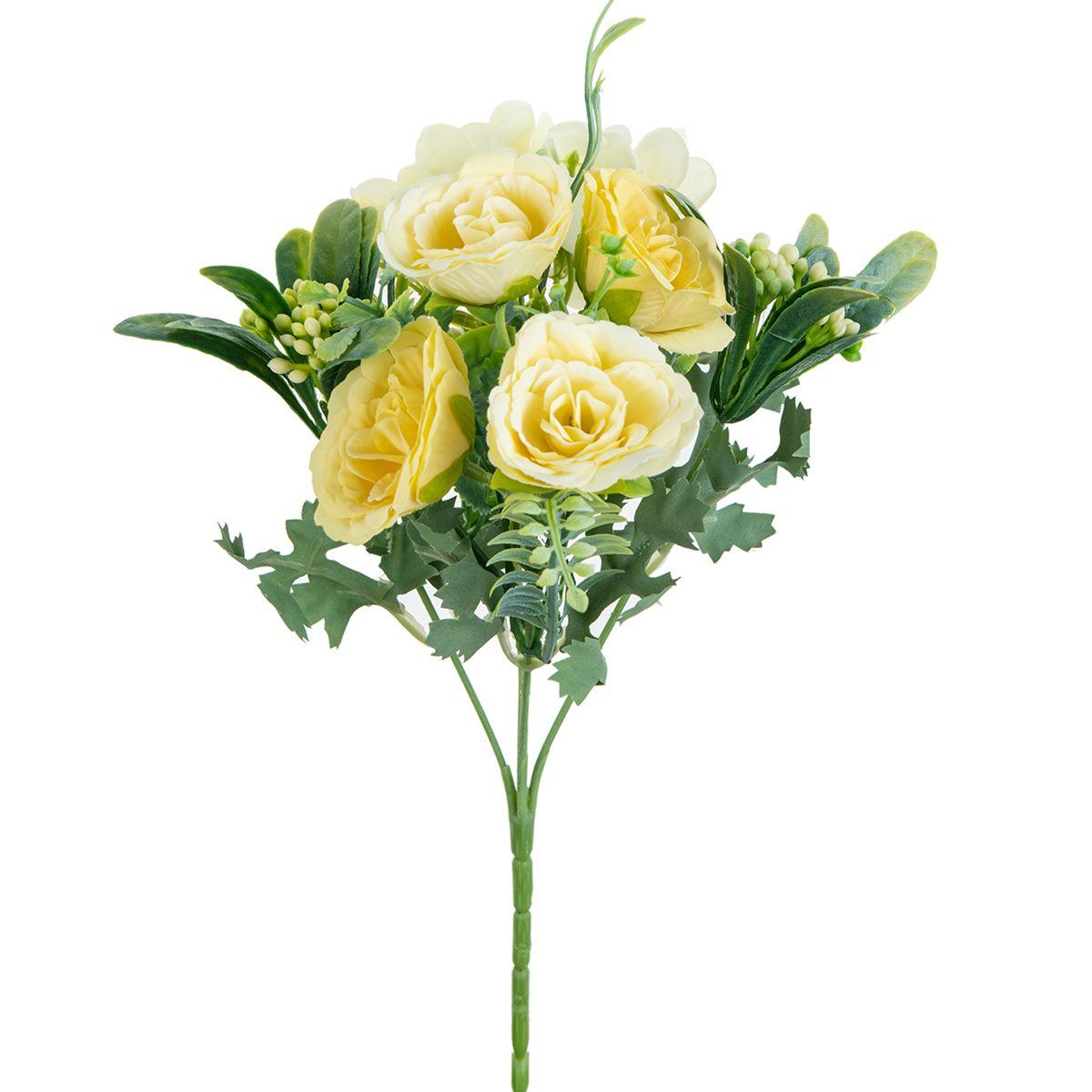 

Artificial flower Silk Rose hydrangea Diy festival party Home Room Outdoor vase Garden wall Decor Wedding Wreath bridal bouquet 1 pc жёлтый