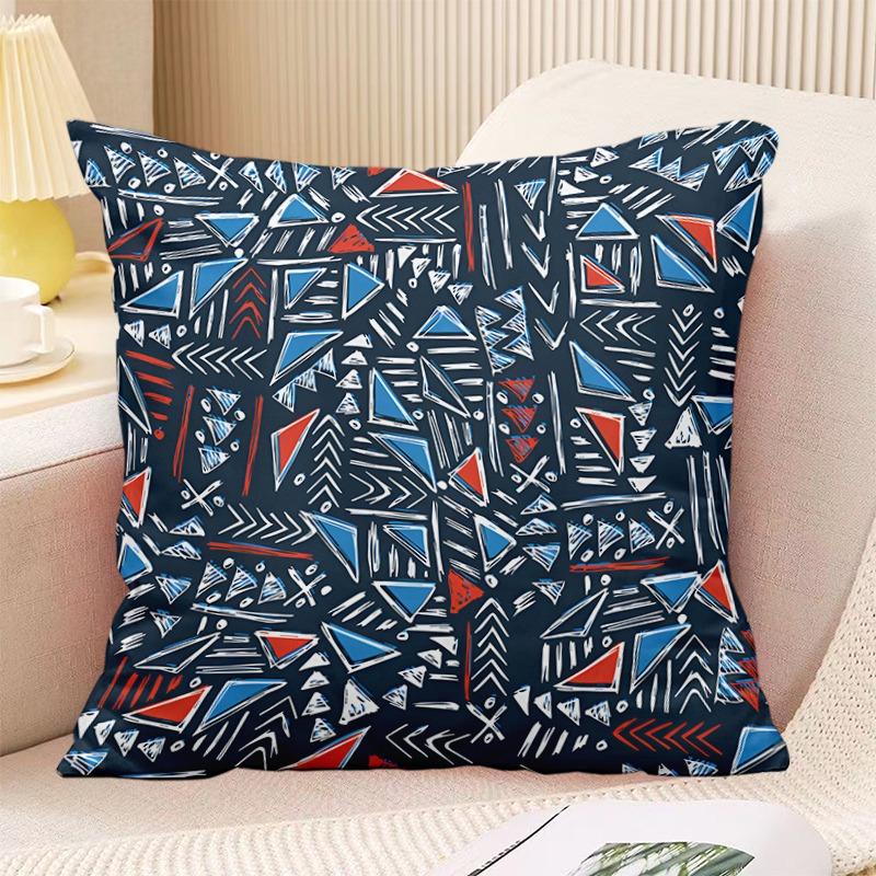 Bohemian Vintage Print Decorative Pillowcase Bedroom Living Room Square Cushion Pillowcase