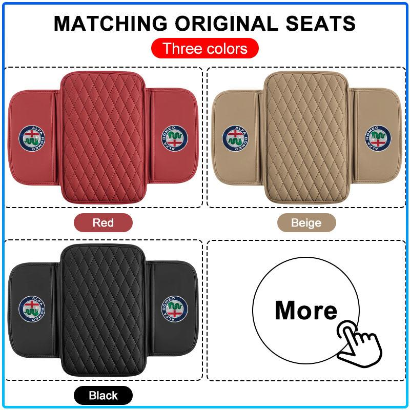 For Alfa Romeo 147 159 Giulietta Giulia Mito Spider Alpha Nheadrest 1Pcs Leather Car Armrest Mat Tissue Boxes Height Pad Armrest Box