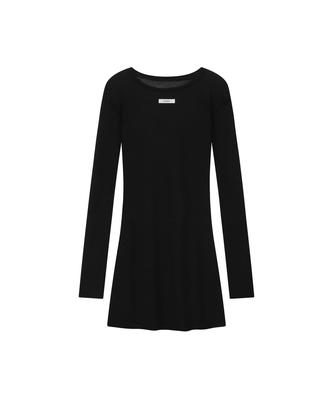 Tinsi Label Slim Long Sleeve Tee (Black)
