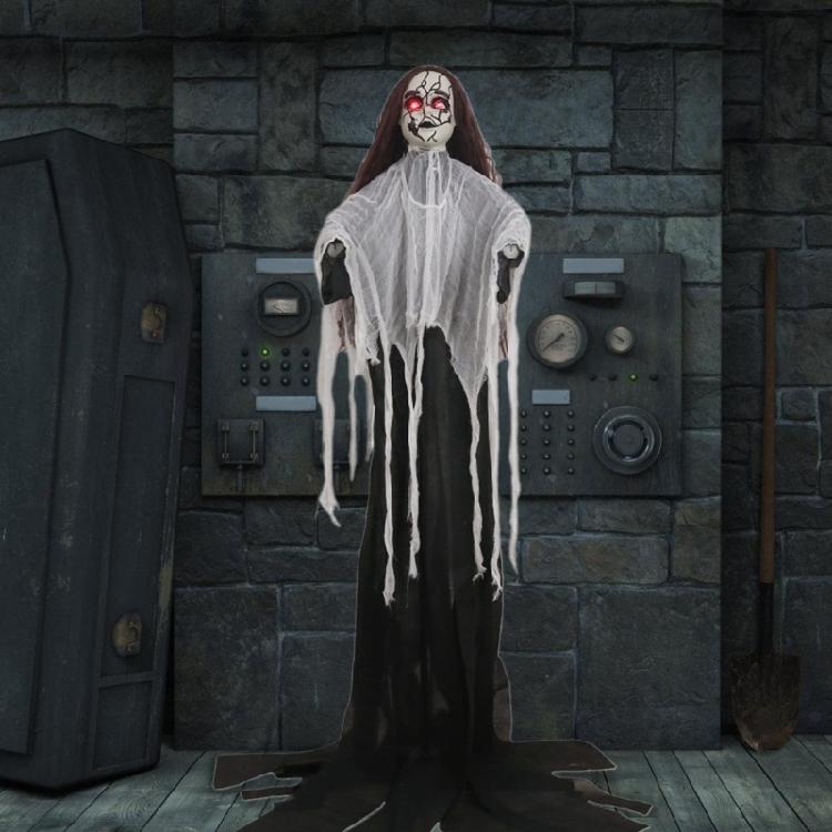 Furchteinflößende Sensenmänner Unheimlich Realistische Halloween Schädel Requisiten mit Sprachaktivierten Geräuschen Partydekorationen