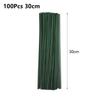 100Pcs/lot 15/20/25/30/40cm Artificial Green Flower Stems DIY Floral Material Wire Stem Handmade Flexible Iron Garden Accessoies