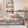 Pumpkin Pattern Sofa Cover Throw for All-Seasons Anti-Skid Couch Protector Stretchable Sofa Blanket for Living Room Home Decor