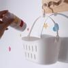 White Shower Storage Basket Hangable Sundries Hanging Basket Portable Sink Holder  Kitchen