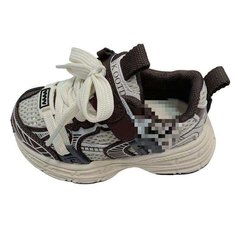 Children's Shoes Spring and Autumn New Fashion Non-slip Sneakers Boys and Girls Mesh Breathable Dad Shoes 1-3 Years Old Classmates