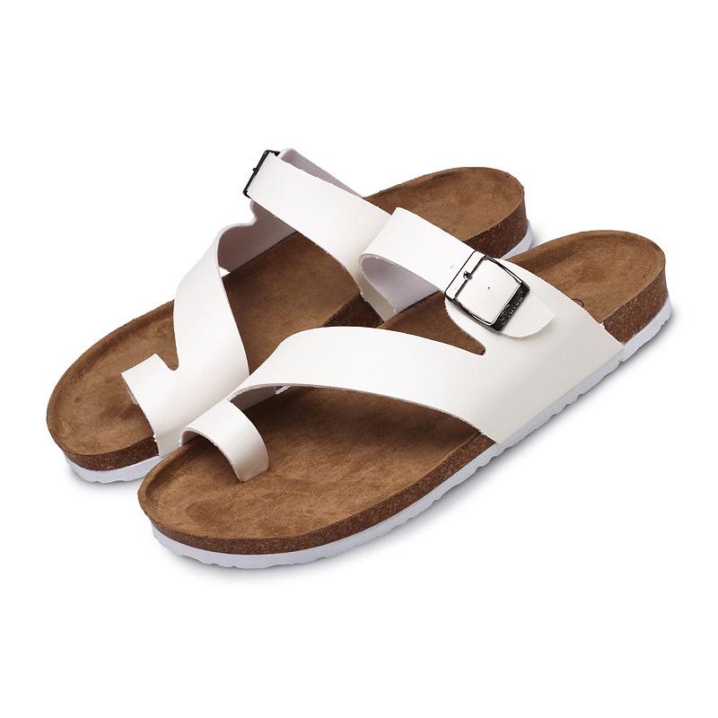 Men's Korean Style Cork Slip-On Sandals - Casual Summer Beach Flip Flops.