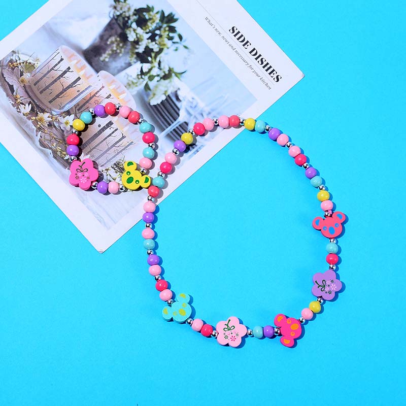 25 styles Cute Animal Flower Cartoon Flower Children's sweater necklace bracelet for children gift