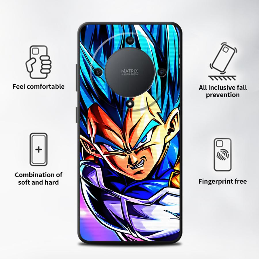 Case for Honor X6 X7 8X X8 Magic5Lite X5b 90 70 X9a 200 400 Lite Black Soft Phone Cover Dragon Ball Small Goku