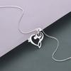 Kinitial Treble Bass Clef Heart Pendant Necklace Simple Music Jewelry Gift for Teacher Women Girls