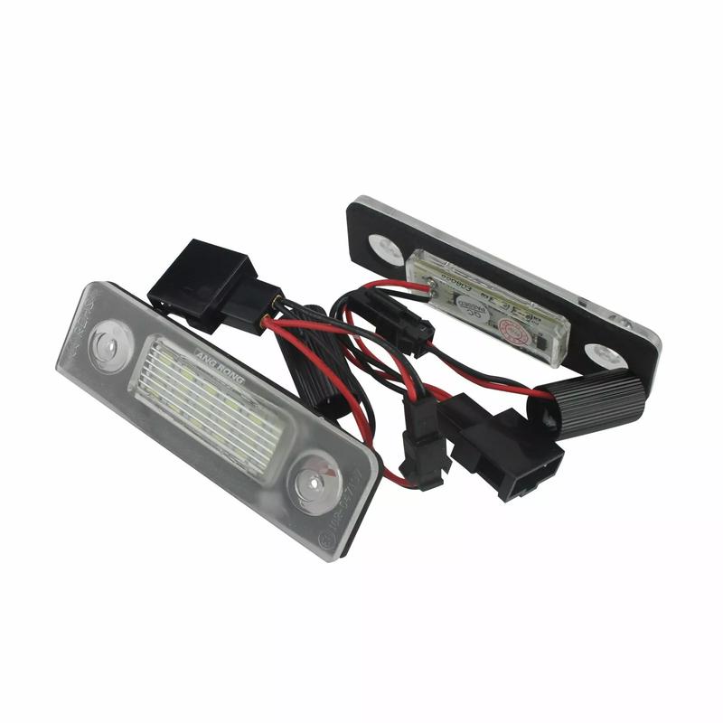 2pcs Car LED Licence Number Plate Light Canbus White OEM1Z0943021For Skoda Octavia 1Z Roomster 5J Car Accessories