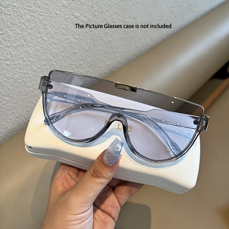 Women's Oversized Square Frame Glasses with Clear Lenses - Butterfly Style Lightweight Eyewear for Large Faces