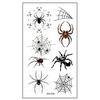 10Pcs Halloween Tattoo Stickers Realistic Waterproof Temporary Spider Stickers for Festive Decoration