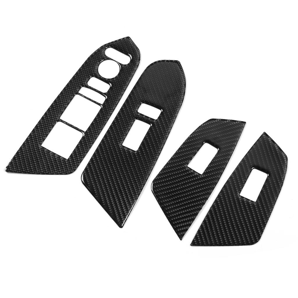 4Pcs Car Interior Window Switch Panel Cover Trim Carbon Fiber Fit for Honda CRV 2016 2019